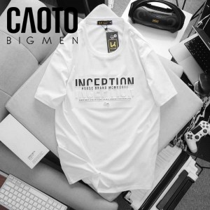 Áo Thun White Chữ Nổi INCEPTION Thời Trang 80-110KG