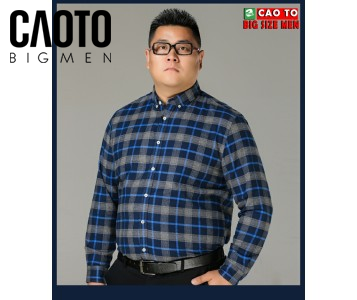 Áo Sơ Mi Caro Xanh Big Size 2XL 3XL 4XL 5XL 6XL