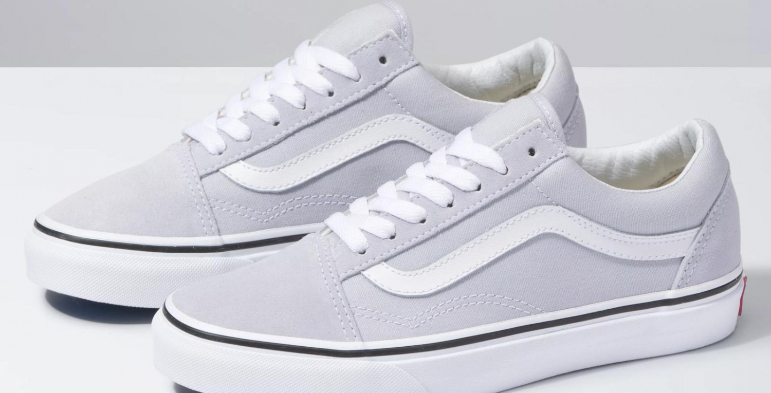 Giày Sneaker Vans Big Size Old Skool Xám Viền Trắng