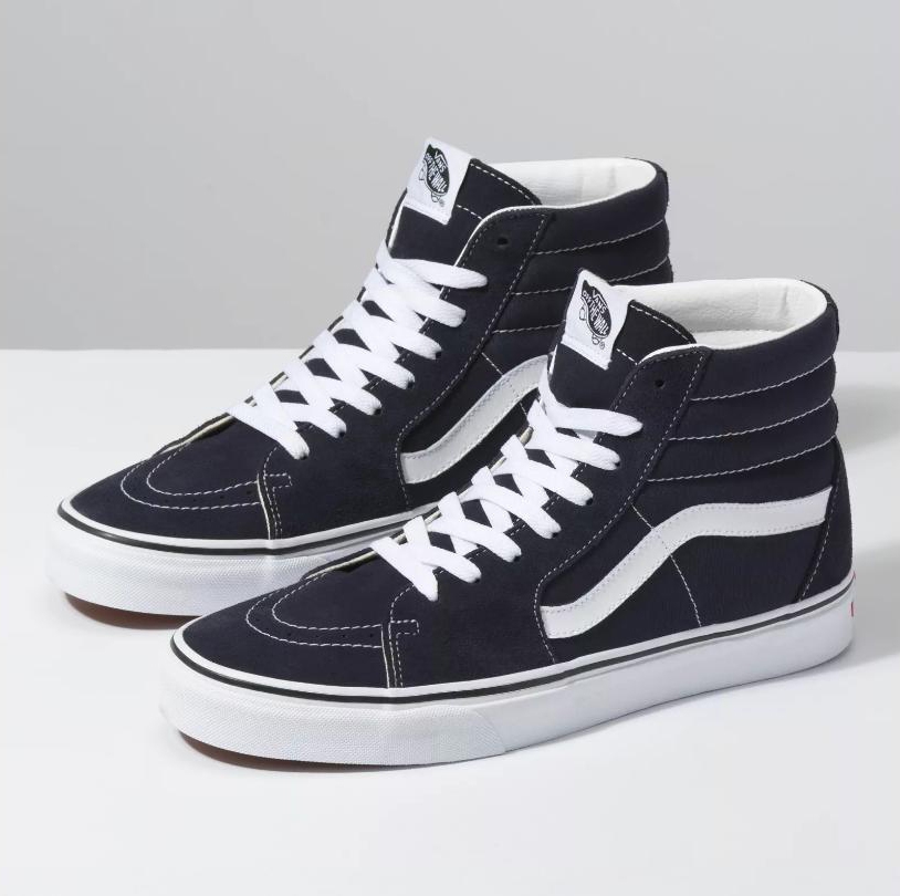 Giày Sneaker Cổ Cao Vans Big Size Sk8-HI Đen Viền Trắng