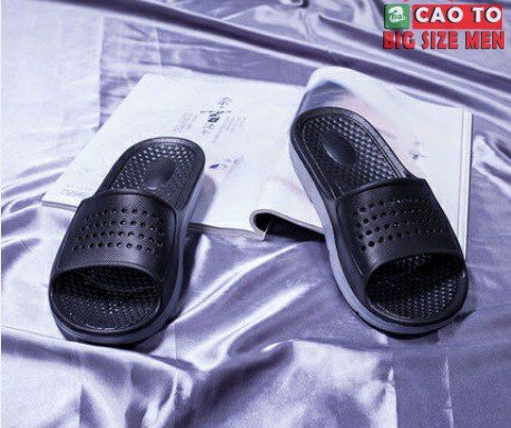 Big size black waterproof slippers