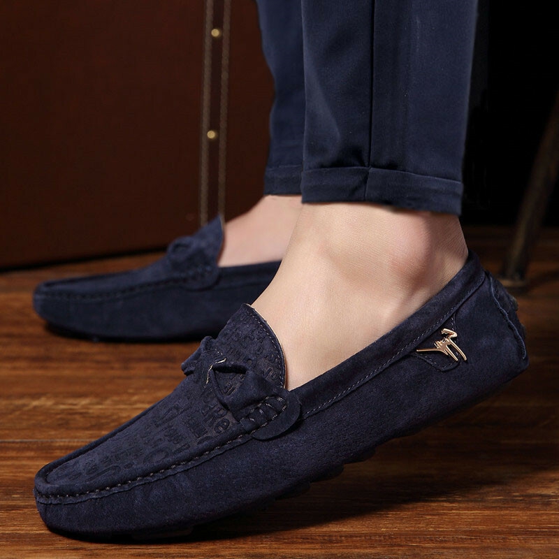 giày lười da lộn moccasin