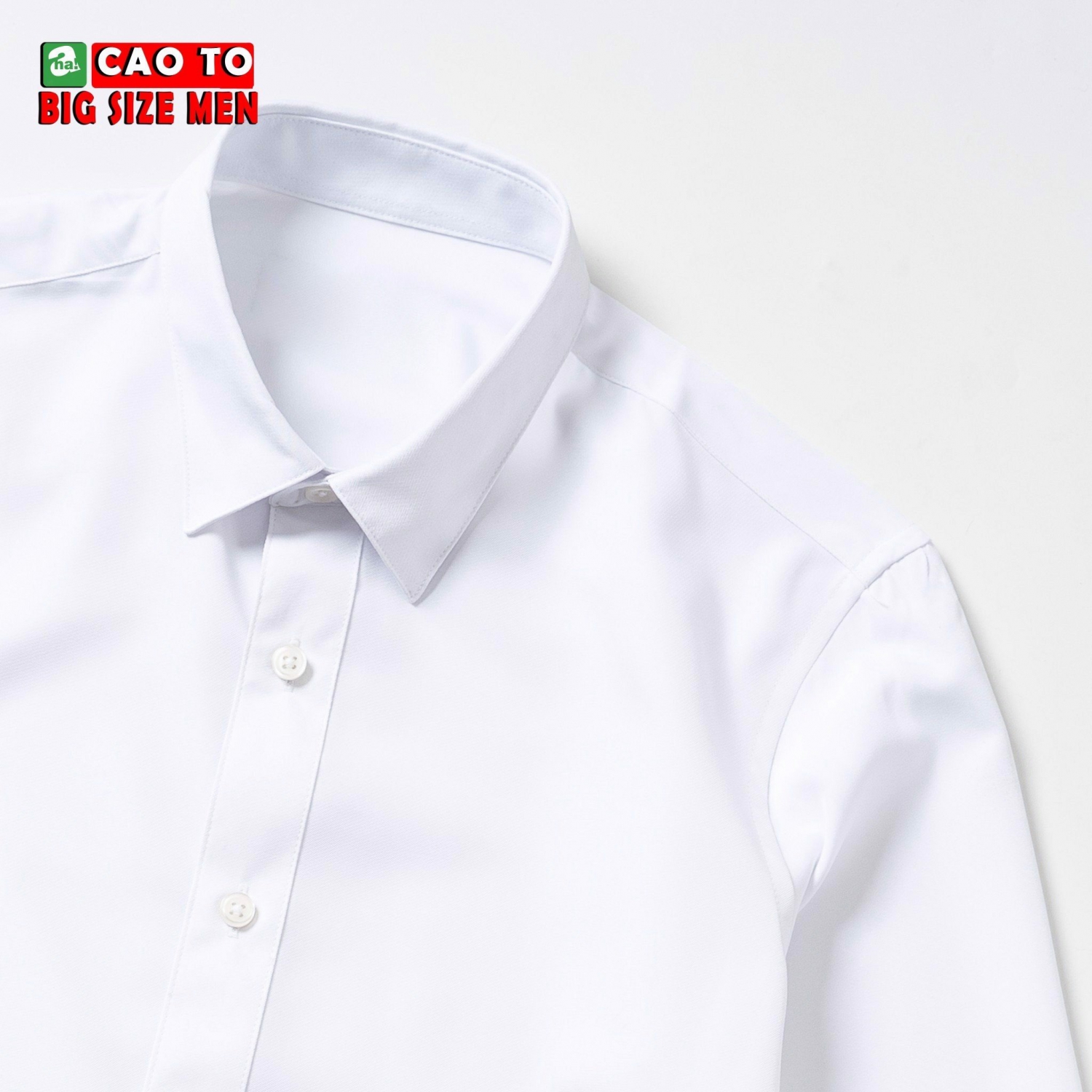 Áo Sơ Mi Tay Dài Nam Size Lớn Màu Trắng Trơn 5Xl, 6Xl, 7Xl, 8Xl, 9Xl, 10Xl