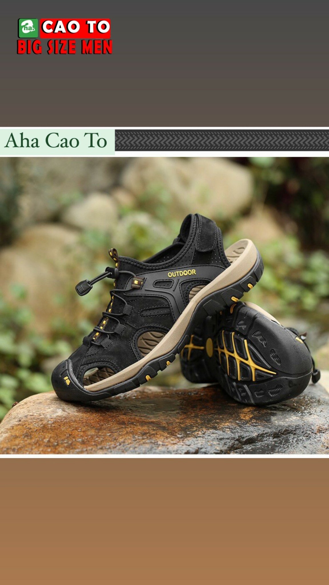 sandal bít mũi chống nước chịu lực 45 46 47 48